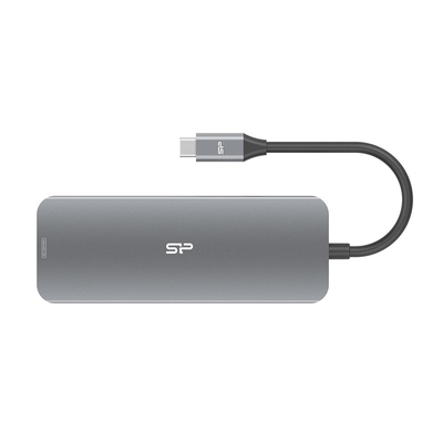 Product Docking Station Silicon Power SR30 USB 3.2 Gen 1 (3.1 Gen 1) Type-C Grey, Metallic base image