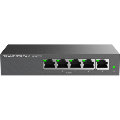 Product Network Switch Grandstream GWN 7700P 5xGbE, 4xPOE, unmanaged base image
