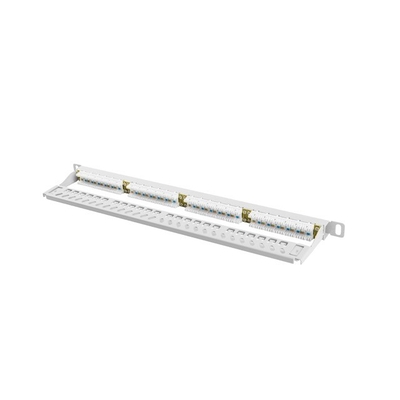 Product Patch Panel Lanberg 24 PORT 0.5U CAT.6 UTP GRAY base image