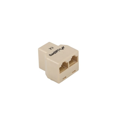 Product Splitter Lanberg AD-RJ45-2RJ45-OU network Beige base image