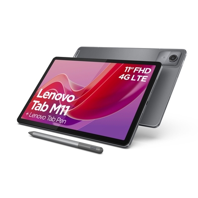 Product Tablet Lenovo M11 4G Mediatek LTE 128GB 27.9 cm (11") 8GB Wi-Fi 5 (802.11ac) Android 13 Grey base image