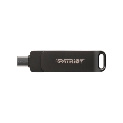 Product USB Flash 256GB Patriot Rage R550 100 MB/S USB A+C Swivel Design (PE256GR550DSAD) Black base image