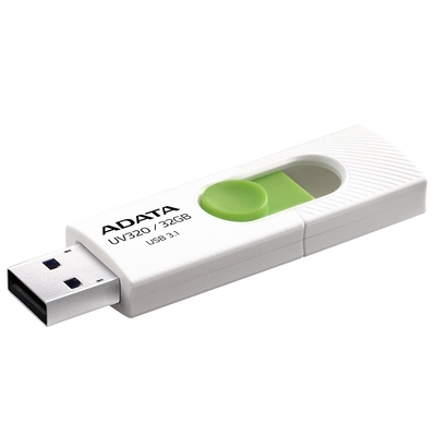 Product USB Flash 32GB Adata UV320 Type-A 3.2 Gen 1 (3.1 Gen 1) Green, White base image