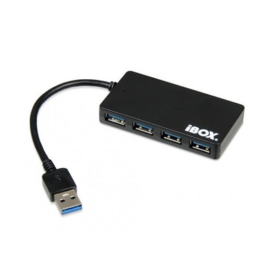 Product USB Hub iBox IUH3F56 USB 3.2 Gen 1 (3.1 Gen 1) Type-A 5000 Mbit/s Black base image