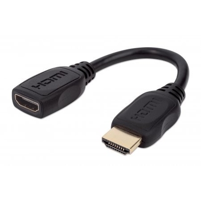 Product Αντάπτορας HDMI Manhattan 4K@60Hz, Male to Female, Black, Ultra HD 4k x 2k base image