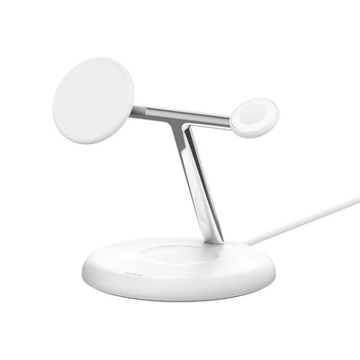 Product Ασύρματος Φορτιστής Belkin WIZ009VFWH-V2 - magnetic 3-in-1 stand with Qi2 15W, White base image