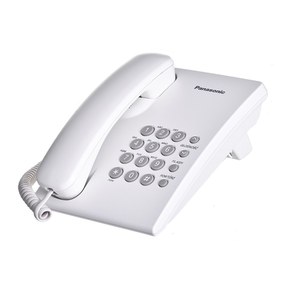 Product Ενσύρματο Τηλέφωνο Panasonic KX-TS500PDW Analog White base image