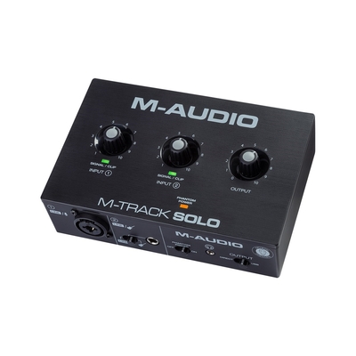 Product Επαγγελματική Κάρτα Ήχου M-Audio M-Track Solo USB Crystal preamplifier 48 kHz Black base image
