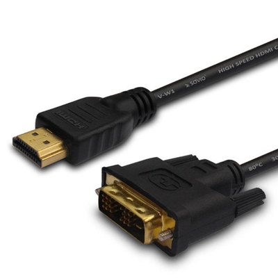 Product Καλώδιo DVI Savio CL-139 1.8 m DVI-A HDMI Type A (Standard) Black base image