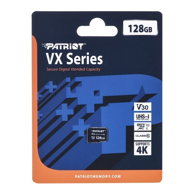 Product Κάρτα Μνήμης microSDXC 128GB Patriot VX Series UHS-I Class 10 base image