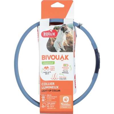 Product Κολάρο Zolux BIVOUAK LED Silicone blue 30-60 cm base image