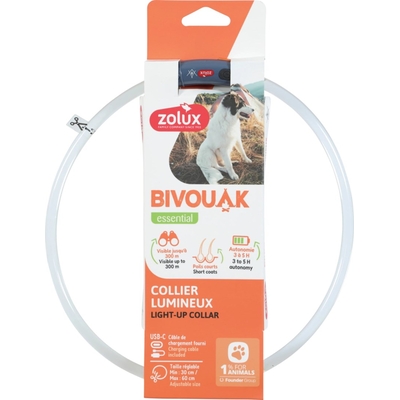 Product Κολάρο Zolux BIVOUAK LED Silicone transparent red 30-60 cm base image