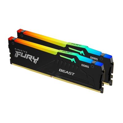Product Μνήμη RAM Σταθερού DDR5 32GB Kingston Technology Fury Beast 6000MT/s CL36 DIMM (Kit of 2) RGB EXPO base image