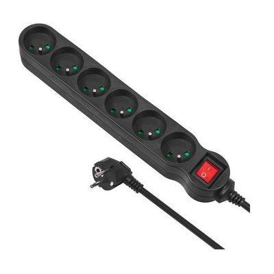 Product Πολύπριζο Maclean MCE225 Power 1.5 m 6 AC outlet(s) Indoor Black base image
