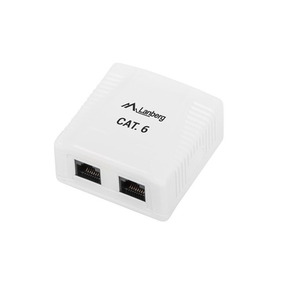 Product Πρίζα Δικτύου Lanberg OU6-0002-W outlet box RJ-45 White base image
