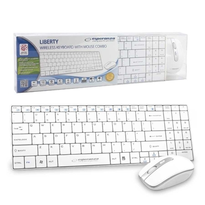Product Σετ Πληκτρολόγιο & Ποντίκι Ασύρματο Esperanza EK122W RF QWERTY White base image
