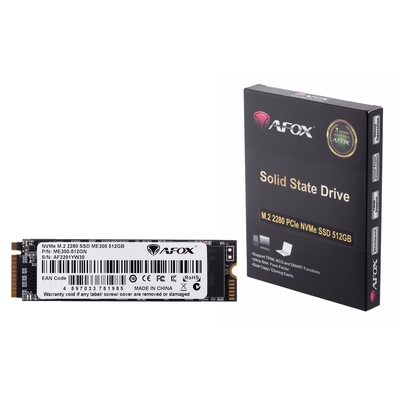 Product Σκληρός Δίσκος M.2 SSD 512GB AFOX PCI-EX4 TLC 1,7 GB/S NVME base image