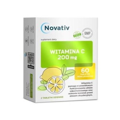 Product Συμπληρώματα Διατροφής Novativ Vitamin C 200MG 60 tablets base image