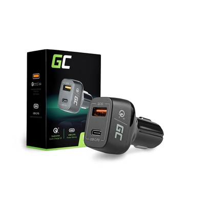 Product Φορτιστής Αυτοκινήτου Green Cell CAD33 Black Indoor base image