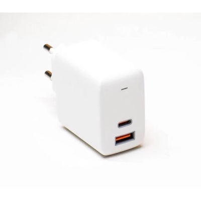 Product Φορτιστής Πρίζας Aukey PA-B3 GaN Omnia Mix 65W 2xUSB (1xType-C & 1xType-A) White base image