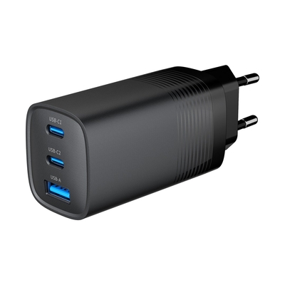 Product Φορτιστής Πρίζας Gembird TA-UC-PDQC65-01-BK Universal Black AC Fast Indoor base image