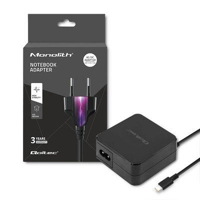 Product Φορτιστής Πρίζας Qoltec 51027 65W, 5-20.3V, 2-3.25A, USB type C, PD base image