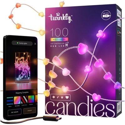Product Χριστουγεννιάτικα Λαμπάκια Twinkly Candies LED TWKH100RGB-T 6 m base image