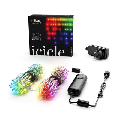 Product Χριστουγεννιάτικα Λαμπάκια Twinkly Intelligent LED ICICLES 190 RGB 5X0.7M base image