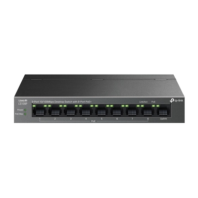 Product Network Switch TP-Link LiteWave LS109P Unmanaged Fast Ethernet (10/100) (PoE) Black base image