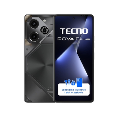 Product Smartphone Tecno Mobile Pova 6 Pro 5G, 12 GB, 256GB Meteorite Grey base image
