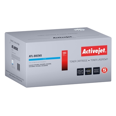 Product Toner Συμβατό Activejet ATL-80CNX (Lexmark 80C2HCE, Supreme| 3000 pages| blue) base image