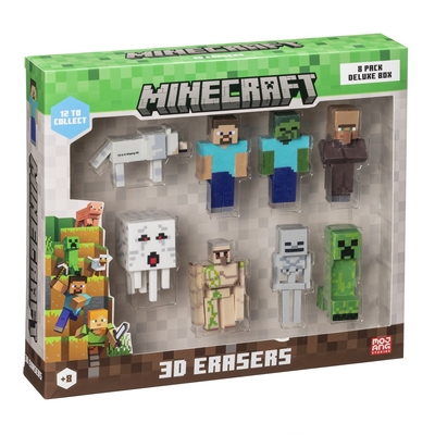 Product Γόμες P.M.I. Minecraft 3D Erasers - 8 Pack Deluxe Box Ver.A base image