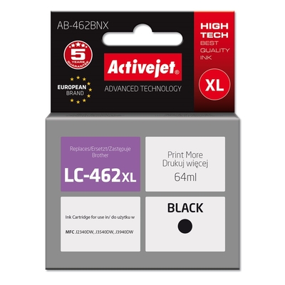 Product Μελάνι Συμβατό Activejet AB-462BNX for Brother LC-462XLBK| Supreme| 64 ml| Black. base image