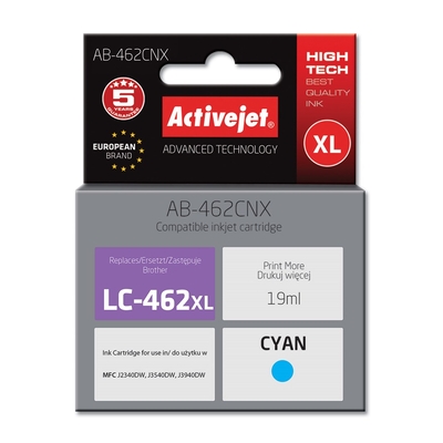 Product Μελάνι Συμβατό Activejet AB-462BNX for Brother LC-462XLBK| Supreme| 64 ml| Black. base image
