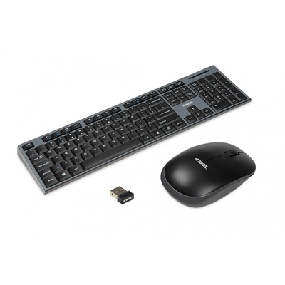 Product Σετ Πληκτρολόγιο Και Ποντίκι Ασύρματο Ibox Ikms606W Rf Wireless English Black base image