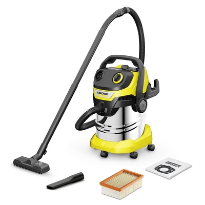 Product Σκούπα Υγρών / Στερεών Karcher WD 5 S V-25/5/22 Stainless steel, Black, Yellow 25 L 1100 W base image