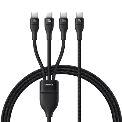 Product Καλώδιo USB Baseus Flash Series Type-C to C+C+C fast charging 480 Mbps Black base image