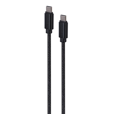 Product Καλώδιo USB Gembird CCDB-mUSB2B-CMCM-6 Cotton braided Type-C male-male 1.8 m, Black base image