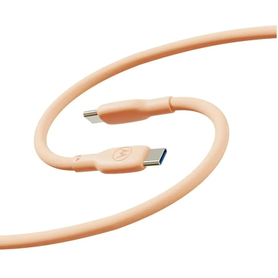 Product Καλώδιo USB Motorola Silicone USB-C to USB-C 2m, 5A Peach base image