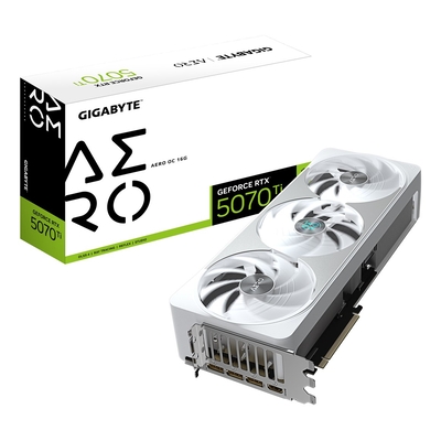 Product Κάρτα Γραφικών Gigabyte GeForce RTX 5070 Ti AERO OC 16G - GV-N507TAERO OC-16GD base image