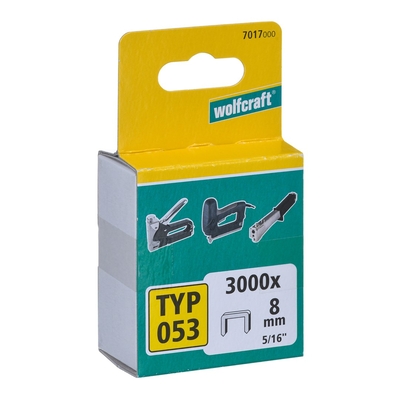 Product Συνδετήρες Wolfcraft 7017000 - Broad Back Staples, Steel, Type 053/8 mm base image