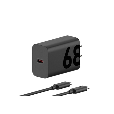 Product Φορτιστής Πρίζας Motorola TurboPower Wall 68W USB-C, 1m C-C cable, Black base image