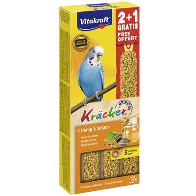 Product Τροφή Vitakraft Crackers Honey and sesame - treats for budgerigar - 2 + 1 pcs. base image