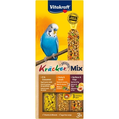 Product Τροφή Vitakraft Crackers Mix Egg, apricot, honey - treats for budgerigar - 3 pcs. base image