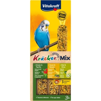 Product Τροφή Vitakraft Crackers Mix Banana, kiwi, pepper - treats for budgerigar - 3 pcs. base image