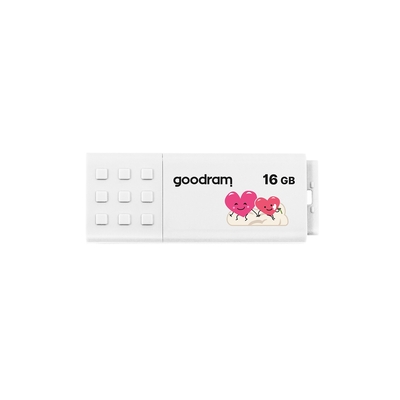 Product USB Flash 16GB Goodram UME3 Valentine Type-A 3.2 Gen 1 (UME3-0160W0R11-V) White base image