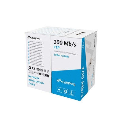 Product Καλώδιο HDMI LAN FTP 100MB/S 100M STRANDED CCA Gray Lanberg base image