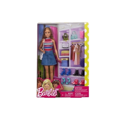 Product Κούκλα Barbie Fashionistas and 11 Fashion Accessories Including 5 Total Pairs of Shoes base image
