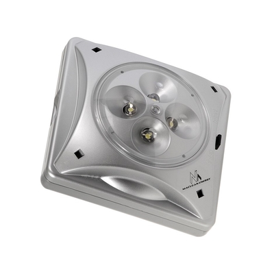 Product Ηλιακό Φωτιστικό Maclean MCE124 4LED Lighting Twilight Sensor Silver base image