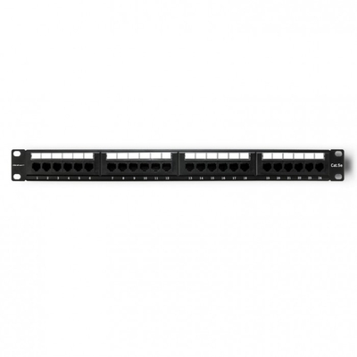 Product Patch Panel Qoltec Rack / 24 Ports / cat.5E UTP / Black base image